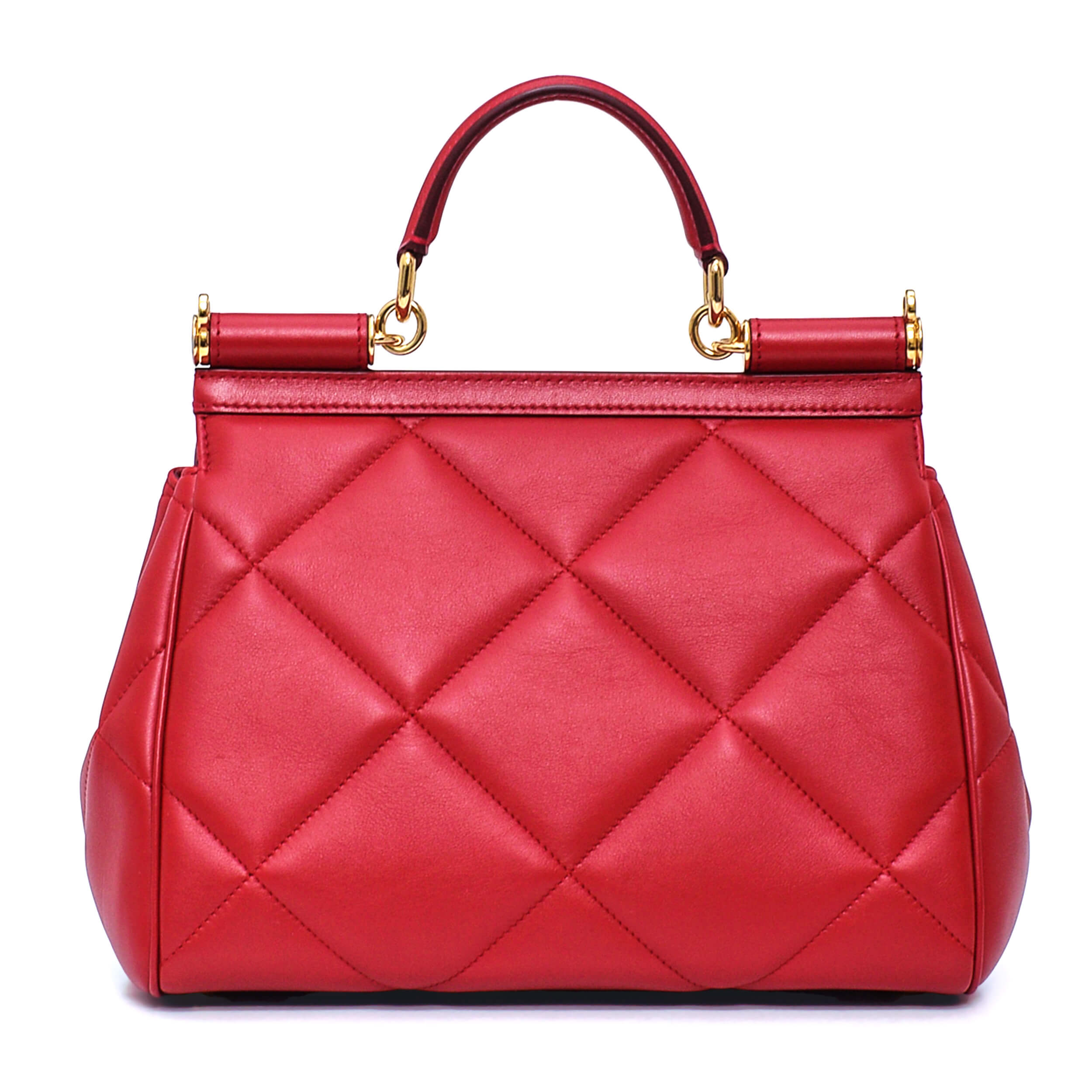 Dolce&Gabbana - Cherry Quilted Calf Leather Medium Sicily Bag